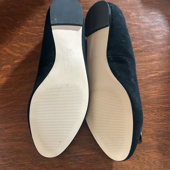 Talbots Black Suede Women's Shoes with Tortoise Accent NWOT - Picture 4 of 6